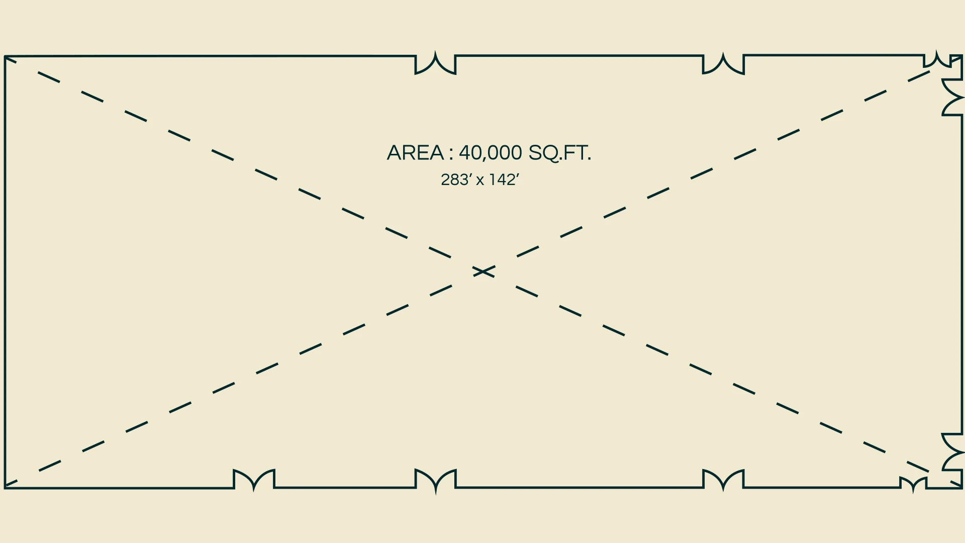 Main Hall floor plan at Eventara showing the 40,000 square foot layout